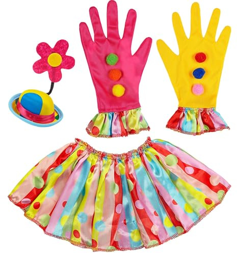 W WIDMANN MILANO Party Fashion - Clown Verkleidungsset | Minihut, Kragen und Handschuhe für Zirkus-Looks zu Karneval, Geburtstag und Mottoparty