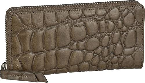 Liebeskind Berlin Damen Croco Gigi Purse, Nori Green, Large (HxBxT 9.5cm x 19cm 2cm) EU