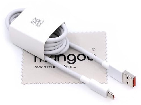 Ladekabel kompatibel mit Original Xiaomi 45010000154S für Xiaomi Mi 11 Lite 5G NE, Mi 11 Ultra, Mi 11i 5G, Mi 11T, Mi Mix Fold, Poco F3 GT, Poco X3 GT 1,0m Datenkabel 120W Weiß TypC Hypercharge