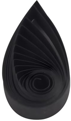 ODETOJOY Schwarze Quilling - Papierstreifen 7mm - 120 Stück, 54 cm - Anfänger - Friendly Set für Karten & Scrapbooking