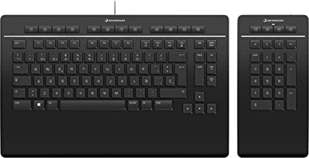 3DCONNEXION Keyboard Pro with Numpad - Teclado y Juego de Teclado numérico - USB - QWERTY - español