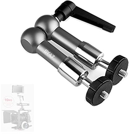 SONGING SY-L7 Bras Magique de 17,8 cm, tête sphérique et Filetage en Acier Inoxydable, Bras de Friction Magique articulé réglable, vis de trépied de 6,35 mm Compatible Appareil Photo Reflex numérique