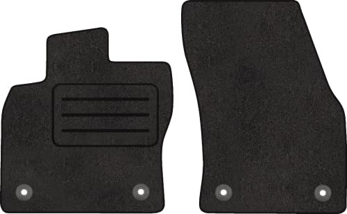 Motohobby Fußmatten passend für VW Touran III Schwarz 2-teilig | Automatten, maßgeschneidert, rutschfest, Schmutzschutz für jeden Tag, Velours