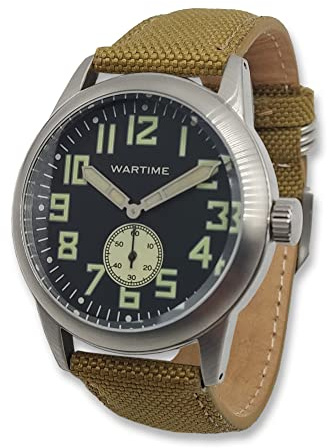WTI WORLD TIME INTERNATIONAL Reloj Militar Vintage. USAAF Bombardiers Edición Limitada - Maquinaria Suiza, Caja de Acero, Agujas Luminosas y Correa de Cuero