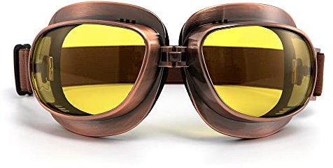 evomosa Vintage Motorradbrille, Sportbrille für Motorräder