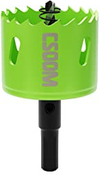 CSOOM Scie cloche bi-métal pour travaux dans les plaques de plâtre, le plastique, le bois, les métaux, la tôle d'acier fine, outil de perçage haute performance, taille 48 mm