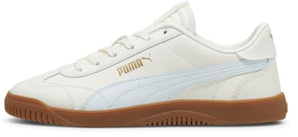 Puma Womens Club 5v5 Sneaker, Warm White-Dewdrop-Puma Womens Gold, 8.5