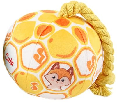 Hundebälle, Lustiger Ball für Hunde - Hundespielzeugball Weicher elastischer Hundeball,Buntes, sanftes Baumwollseil, Kicherball für große Hunde, Geburtstag zu Hause, interaktives Spielen im Innenberei