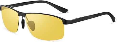 CARFIA Nachtfahrbrille für Herren Damen, Nachtsichtbrille für das Autofahren, Gelb Getönte Sonnenbrille Licht Blendung Reduziert bei Nacht