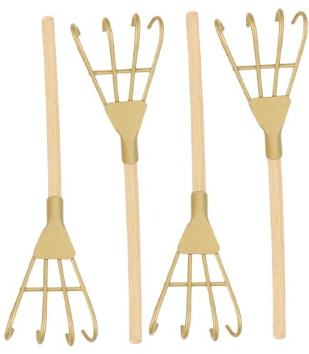 Vaguelly 5pezzi Miniature Iron Rakes for Home Decoration Decorative Table Rake Ornaments for Zen Gardens and Arts Crafts