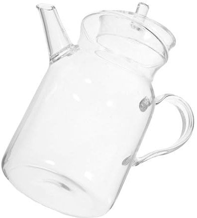 OKUMEYR Tetera De Vidrio Filtro Tetera De Flores Transparente Para Oficina y Hogar y Fácil De Limpiar