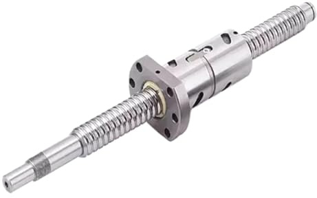 Husillo de bolas CNC de movimiento lineal Tornillo de bola, tuerca doble DFU2005 FKFF12, longitud del juego de husillo de bolas 150mm-1000mm, tuerca acopladora de procesamiento final for servomotor pa