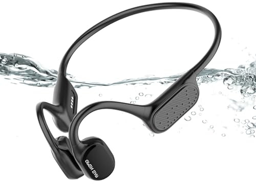 LOBKIN Kopfhörer Schwimmen,Knochenschall Kopfhörer Bluetooth 5.4,IP68 wasserdichte mit 32G MP3 Player,Unterwasser Kabellos,Open Ear Bone Conduction Headphones zum Schwimmen Laufen