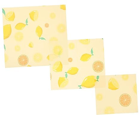 Healeved 3pcs Reusable Beeswax Food Wrap Organic Beeswax Cloth for Sandwich Wraps Bread Bags
