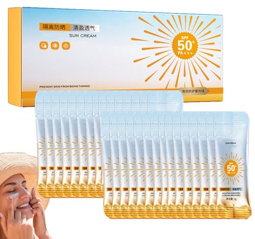 Mini Crème Solaire de Voyage 50 SPF 100ml - Pack de 30 Pièces, Protection Imperméable et Résistante à la Transpiration pour Enfants