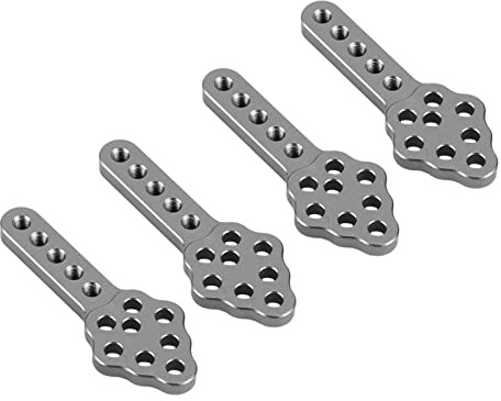 ACOGEDO Juego de Placa de Montaje Amortiguadores Automóvil RC Ajustables para el Rastreador 1/10: Personalización Mejorada y ángulo, 4pcs Color Titanio (Color Ti)