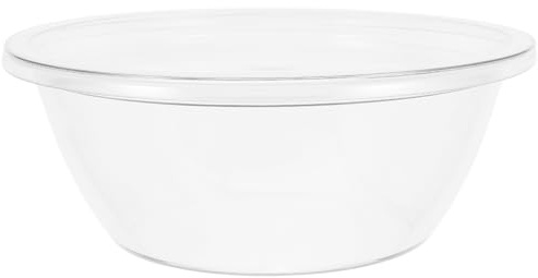 Amosfun Ciotola Grande in Plastica con Coperchio Trasparente per Impasti, Design Profondo Antiaffilamento, Versatile per Insalate e Frutta, per Uso Domestico