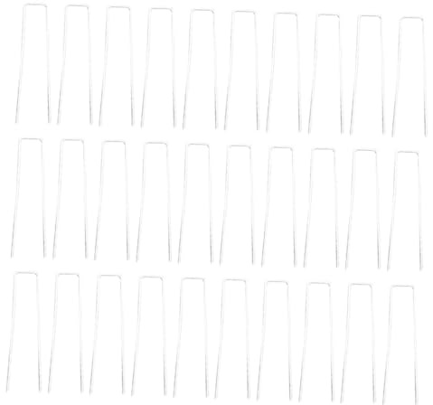 SUPVOX Grapas De Fijación para Césped Artificial y Telas Paisajísticas, 30 Piezas, Acero Galvanizado 2,8 Mm x 15 x 2,5 Cm, Uso En Jardín y Control De Malezas, Estacas Resistentes para Suelo