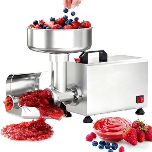 EXSHUING Passapomodoro E Tritacarne Elettrico, Separatore Automatico Di Polpa, Capacità Di Lavorazione Di 330 Libbre/Ora, Adatto Per La Preparazione Di Salsa Di Pomodoro, Marmellata