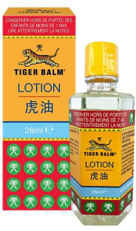 Baume du Tigre Lotion - Version Liquide du Baume du Tigre Rouge - Massage Contre les Tensions, ou Avant l'Effort - A Base de Camphre et Huiles Essentielles, 28 ml (Lot de 1)