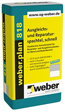 weber.plan 818, 20kg - Ausgleichs- und Reparaturspachtel, schnell
