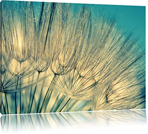Pixxprint Pusteblumen, Größe: 120x80cm, Leinwandbild, fertig gespannt, Wandbild, Dekoration, Kunstdruck, kein Poster