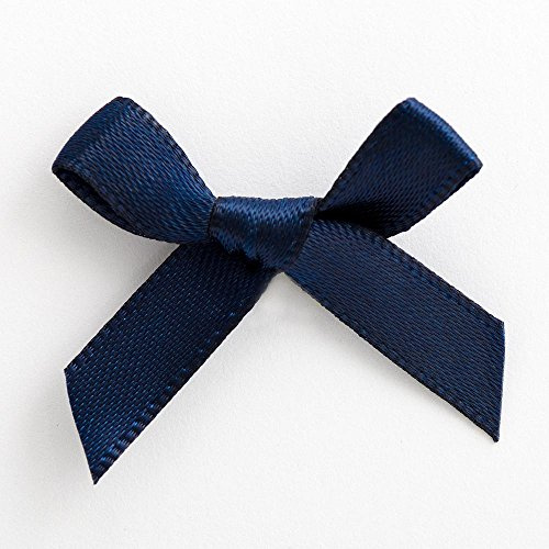 Italian Options Mini Satinschleife 3cm aus 6mm Band (100 Stück) - Marineblau – Dunkelblau