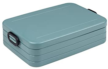 Mepal Brotdose Large – Brotdose To Go - Lunchbox für 4 Sandwiches oder 8 Brotscheiben - Meal Prep Box -Erwachsene - Essenbox mit Unterteilung - Nordic green