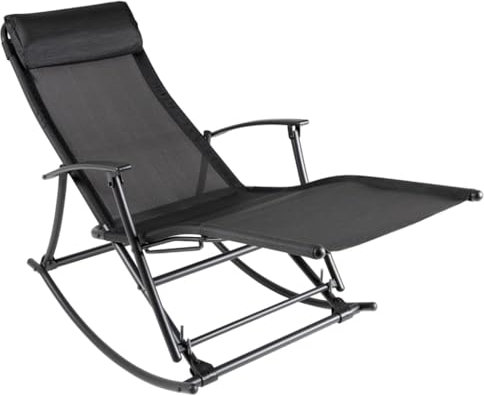 vidaXL Schaukelstuhl Klappbar Schaukelliege Relaxliege Gartenliege Liegestuhl