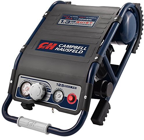 Quiet Air Compressor, Lightweight 29 Lbs, 1.3 gallon Slim Suitcase, Half The Noise, 4X The Life, All The Power (Campbell Hausfeld DC010500)