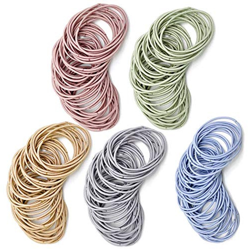 Liens de Cheveux 100 Pièces, 2mm Cheveux Élastiques Cravates, 5 Couleurs Mini Chouchous Bandes pour Les Cheveux des Enfants Bébés Petites Filles Dreadlocks Coiffure de Mariage