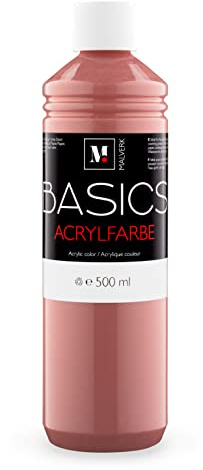 Malverk Basics® - je 500ml hochwertige Acrylfarbe | Malfarbe | Made in France | auch geeignet für Acryl Pouring | schnell trocknend | wasserfest und lichtecht | auf Wasserbasis | Metallic Kupfer