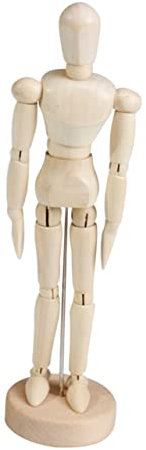 Toyvian Holzfiguren Modell Für Künstler Und Maler Aus Abgelagertem Hartholz Mit Beweglichem Ständer Für Zeichnung Und Dekoration Im Home Office Oder Klassenzimmer