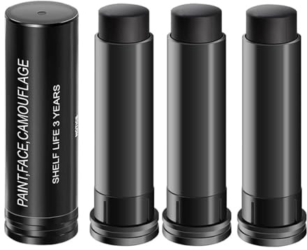 Eye Black Stick for Sports, Eyeshadow, Lipstick & Face Painting Colours Black Creamy Sticks for Football, Baseball, Softball and Halloween Party Adult Makeup (3PCS)