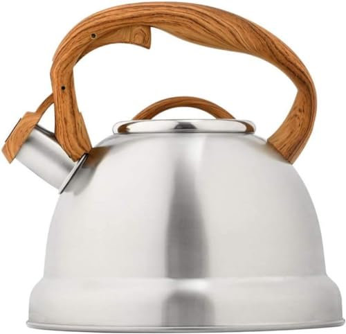 Bouilloire sifflante pour cuisinière, fond composite épais de grande capacité, convient pour tous les types de feux/cuisinières, y compris l'induction, 3,5 l