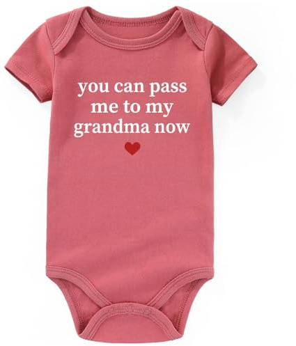 AIZFFZY You Can Pass Me To My Grandma Baby Clothes i Love Grandmas girl present infant Bodysuits Mauve 9-12 months