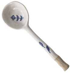 Soup Spoon Kiln Transformed Ceramics Soup Spoons Retro Porcelain Coffee Spoon Teaspoons for Yogurt Dessert Honey Jam Spoon Ice Cream Spoon Sugar Salt Jar Spoon, Set of 2 Ice Cream Scoop (Color : Orch
