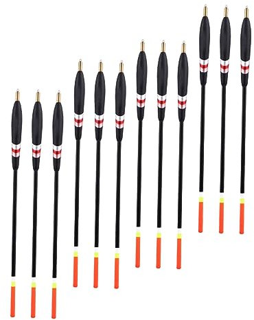 SUPVOX 12pcs Overstriking Fishing Floats High Sensitivity Synthetic Material Practical Fishing Bobbers Strong Versatility Suitable for Lake and Activities