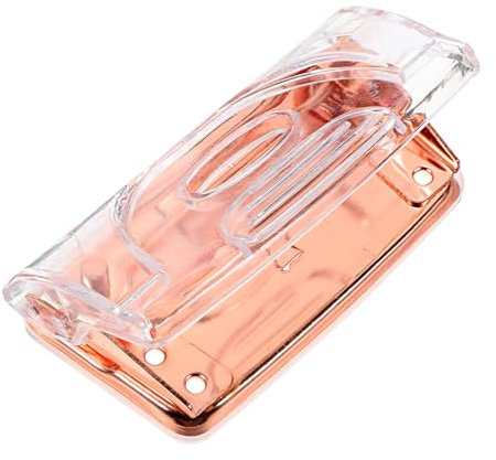 SEWACC 3St Klammer ergonomische büroartikel office supplies plasure bürobedarf caakg runder Roségoldener Büro-Lochstanzer Perlen Zackenschere Spitze a5 Locher Office-Kartenstanzer Plastik