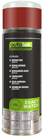 AutoTek Professional Exact Match Car Spray Paint, Citroen Wicked Red Aerosol Spray 300 ml