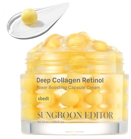 SUNGBOON EDITOR Deep Collagen Retinol Capsule Cream | For Fine Lines and Dry Skin | White Spicules + Collagen + Retinol | Korean Skincare, 1.69 fl.oz | Gifts for Women