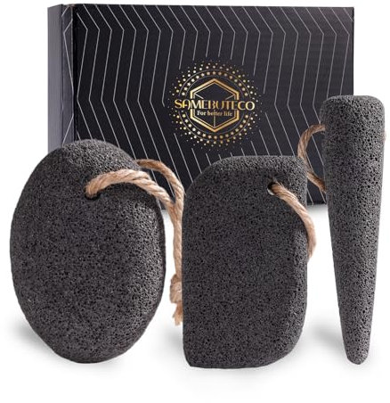 SAMEBUTECO Natural Volcanic Pumice Stone for Feet Pumice Cleaning Stone for Sole of The Foot,Edges of The Foot,Toe Seams Deep Clean,Foot Scrubber for Dead Skin Remover 3 Shapes