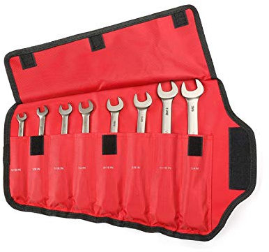 LOYKZCT Juego de llaves inglesas, juego de llaves de 8 piezas, llaves combinadas de trinquete de cabeza flexible, juego de llaves métricas/de trinquete, herramientas de reparación de automóviles