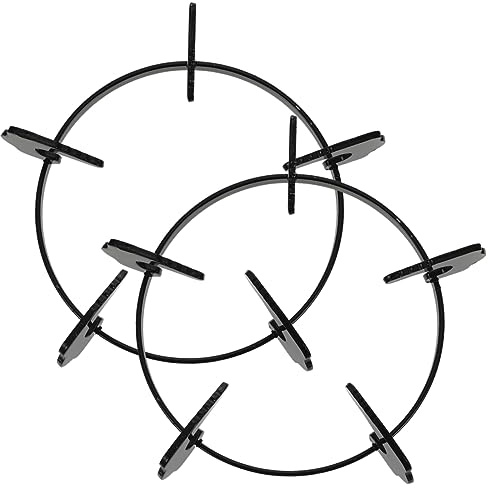 BESPORTBLE 2pcs Anti-Skid Gas Stove Pot Stand Gas Burner Ring Rack Five-Point Round Kitchen Accessory Stove Bracket for Home Cooking