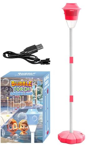 Bubble Torch Gartenlampe, Bubble Machine mit Lichtern und Musik | Kinderfreundliche automatische Bubble-Torch mit Lichtern und Musik | Spielzeugmaschine im Freien für Kinder Mädchen Geburtstag