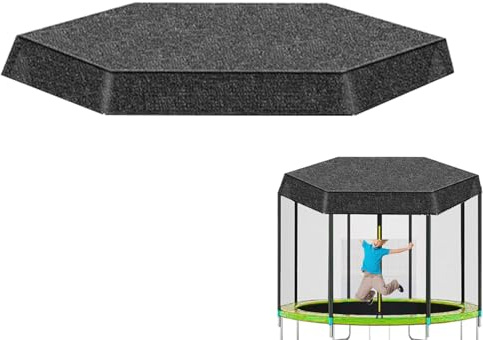 Housse d'ombrage de trampoline de 1,8/2,4/3/3,7/3,7/4,3 m, pare-soleil pliable, anti-UV, couverture de tente pour trampoline en toute sécurité en plein air, aire de jeux dans le jardin