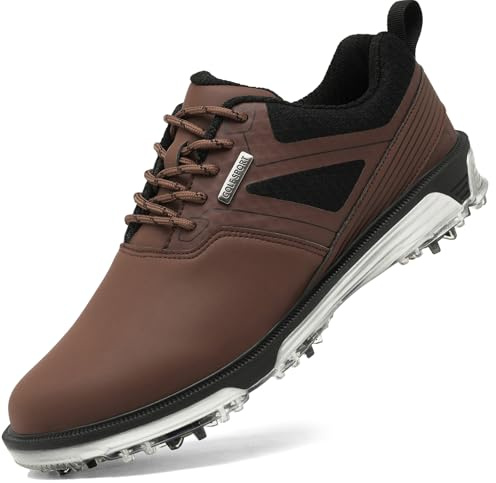 ULTIANT Scarpe da Golf Uomo, Impermeabili, Traspiranti, Lacci, Scarpe per Allenamento