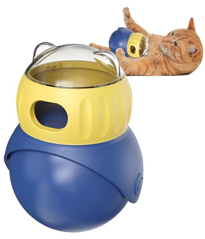 Genérico Juguete Interactivo Dispensador De Premios para Gatos,Bola Dispensadora De Snacks para Gatitos | Pelota Interactiva Reutilizable como Lento para Juego Y Enriquecimiento Felino En Interior