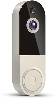 Caméra de sonnette vidéo sans fil 1080p, détection humaine IA, vision nocturne, audio bidirectionnel, alimentation par batterie, stockage dans le cloud, Wi-Fi 2,4 G, surveillance intérieure et