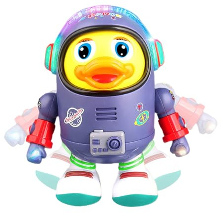 Dancing Duck - Interactive Baby Toys | dancing cactus toy | Cute Space Duck Singing Walking Dancings Toys | Wiggling Robot with Lights and Sounds for Kids 3+ Girls Boys Birthday Home School Preschool